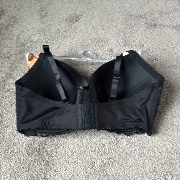 Rene Rofe Lightly Padded Black Lace Bra - Picture 3 of 6